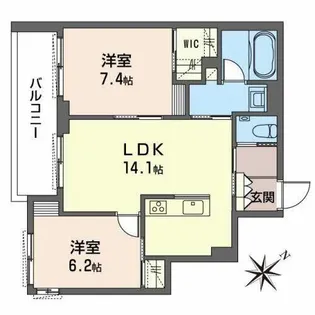 shamaison南甲子園【0301号室】の間取り