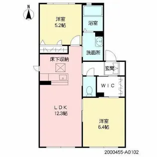 フルハウス【A0102号室】の間取り