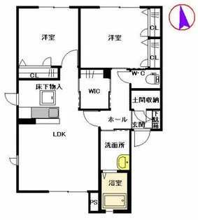 ジョイテル湯川 A棟【A0101号室】の間取り