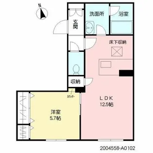 Alice【A0102号室】の間取り