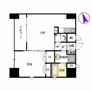 エスティメゾン井尻【A1002号室】の間取り