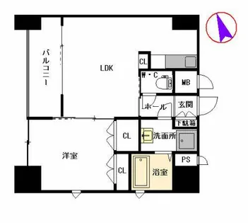 エスティメゾン井尻【A0602号室】の間取り