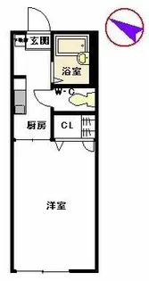 メルヴェーユ弥永 B棟【B0102号室】の間取り
