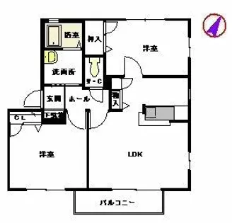 コーポ宝松【A0201号室】の間取り