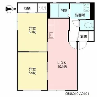 フォーレストI【A0101号室】の間取り
