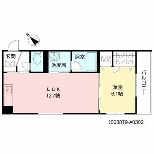 ラ・シュエット高宮【A0302号室】の間取り