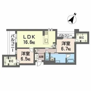 Plumju.【A0201号室】の間取り