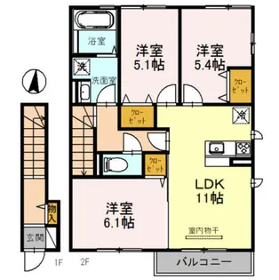 グロリア【2階】の間取り