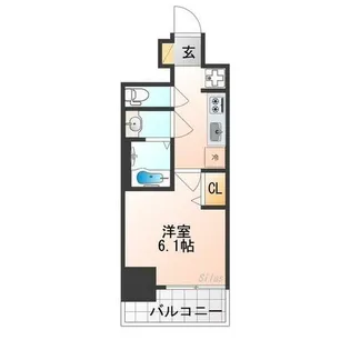 プレサンス大津京町ベルリーヴァ【8階】の間取り
