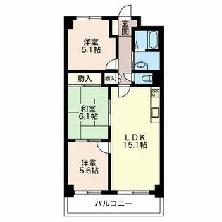プレシオン猫洞【0503号室】の間取り