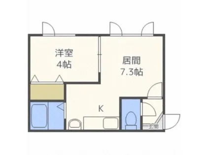 モニカヴェルテ【105号室】の間取り