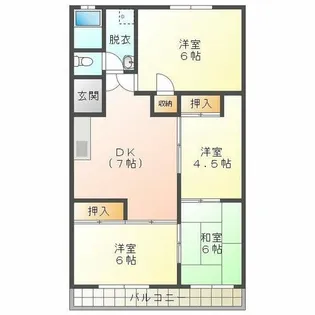 エメラルドマンション【C号室】の間取り