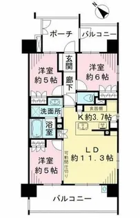 ファミリアーレ堀田レジデンス【503号室】の間取り