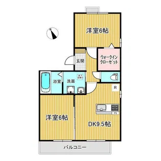 ウッドストック【301号室】の間取り