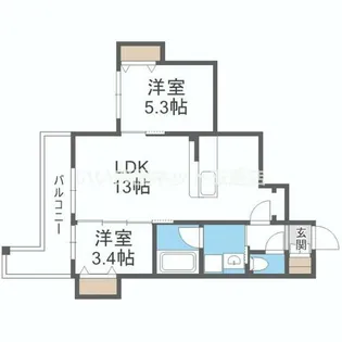 Reglia今里North【1階】の間取り