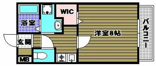 クオリア東茱萸木【1階】の間取り