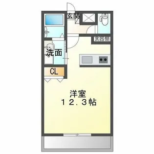 ベルクレスト大岩 参番館【201号室】の間取り