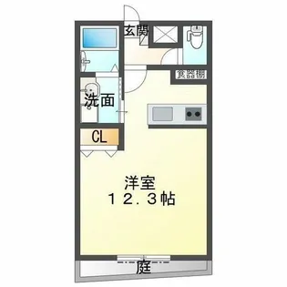 ベルクレスト大岩 参番館【101号室】の間取り