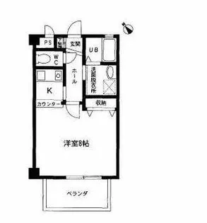 ユトリロ柱九番町 2【3階】の間取り