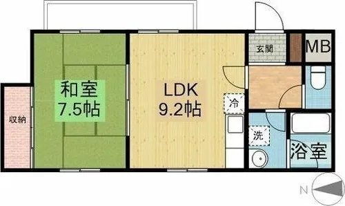 長井マンション【6階】の間取り