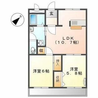 エトワール・HANDA壱番館【2階】の間取り