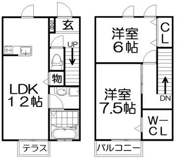 プランドールB棟【2階】の間取り