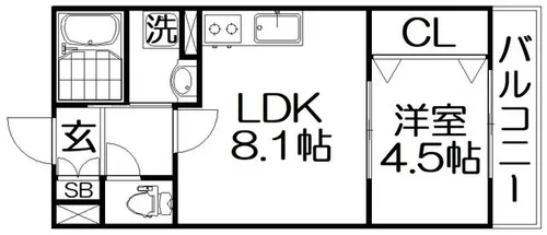 アート香里園【3階】の間取り