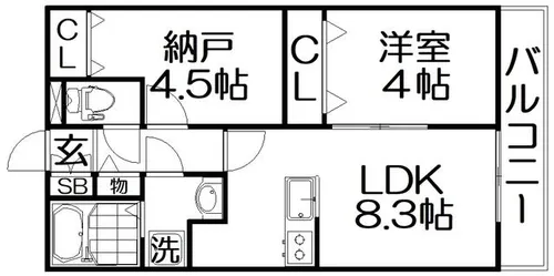 Act池田本町【1階】の間取り
