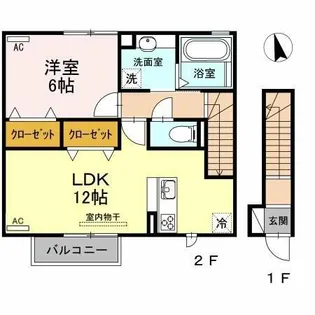 メゾン エスポワール【1階】の間取り
