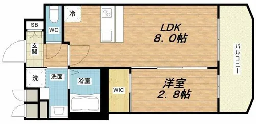 エスグランデ難波サウス【2階】の間取り