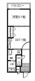 フジパレス杉本町Ⅱ番館【3階】の間取り
