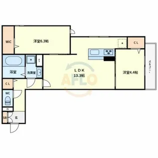 メゾン ド セリジエ【2階】の間取り
