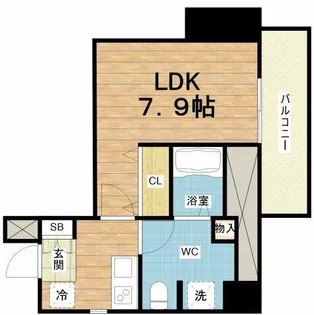 エルプレイス本町【6階】の間取り