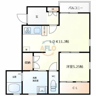 sumisei長居【1階】の間取り