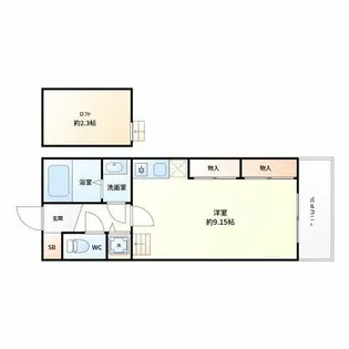 フォレステージュ江坂垂水町【2階】の間取り