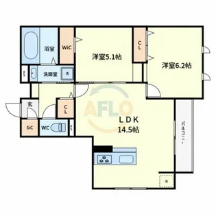 メゾン ド セリジエ【3階】の間取り