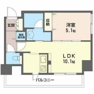 マストライフ知事公館【01004号室】の間取り