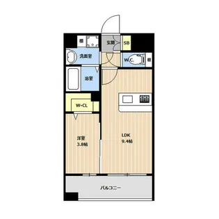 KL天神南【0505号室】の間取り