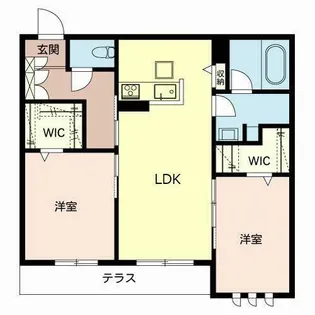 シャーメゾン ディェ-チ【0101号室】の間取り