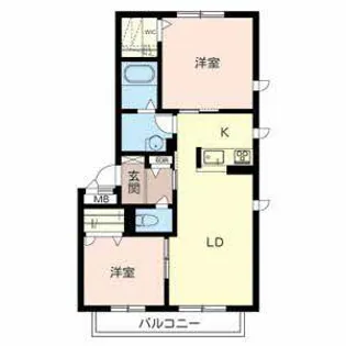 サクラヴィアーレ牧野阪【0210号室】の間取り