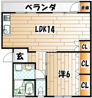 コーポ伊藤【102号室】の間取り
