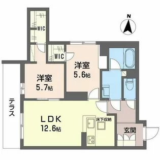 ラパネージュ【0101号室】の間取り