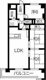 アルバインローズイッセイ【203号室】の間取り