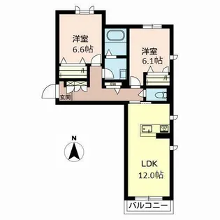 シャーメゾン フィオール【0201号室】の間取り