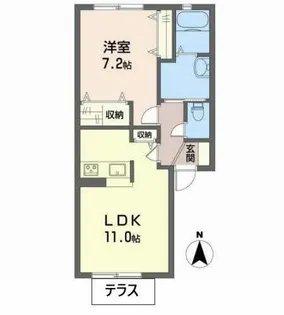 ルネ行永東【0103号室】の間取り