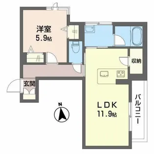 シャーメゾン マーレ【2階】の間取り