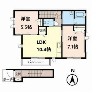フォルム菖蒲台【2階】の間取り