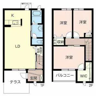 パルモ・ドゥ・メール【0102号室】の間取り
