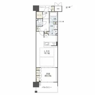 なんばセントラルプラザリバーガーデン【14階】の間取り