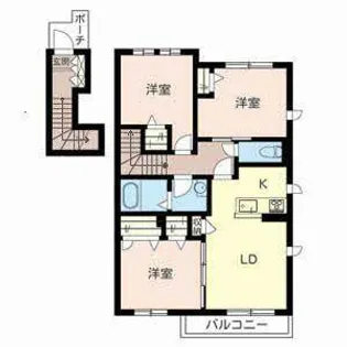 シャーメゾン トワール【0201号室】の間取り
